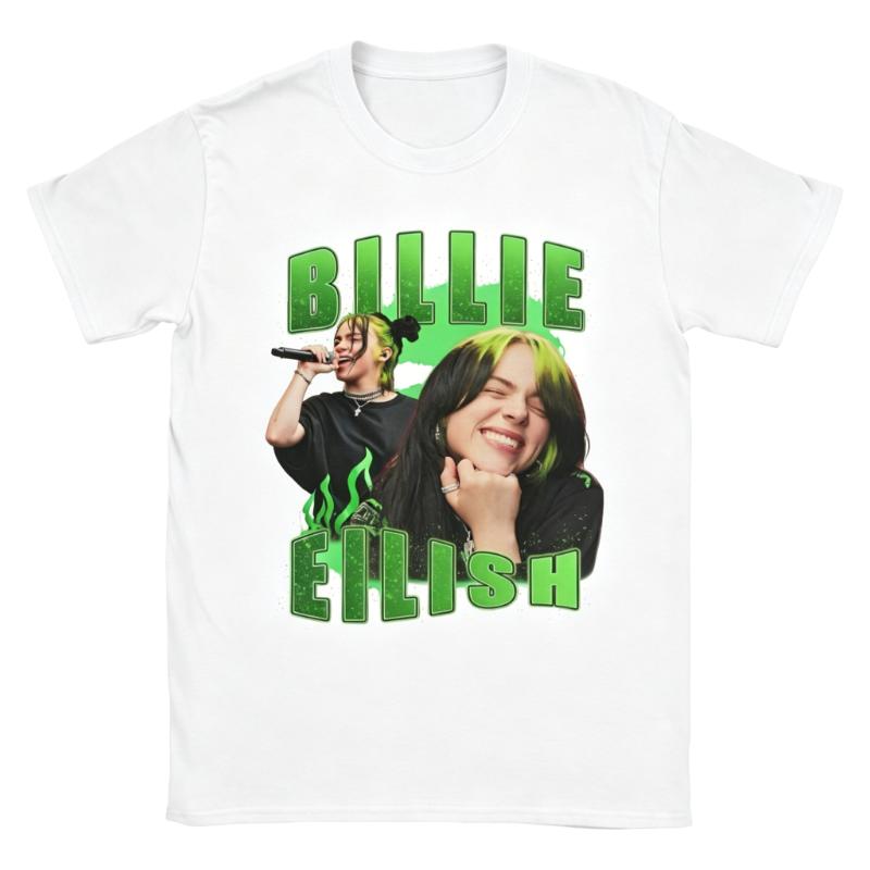 

Unisex Vintage Bootleg Billie Eilish TShirt 100 Cotton Crew Neck Short Sleeve Oversized Hip Hop Music Fan Graphic Loose Tee 4XL