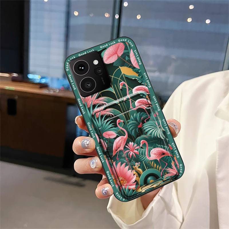 Dirt-resistant Back Cover Phone Case For Nokia HMD Skyline Card Slot Soft Case Cute Protective Cover Waterproof Graffiti