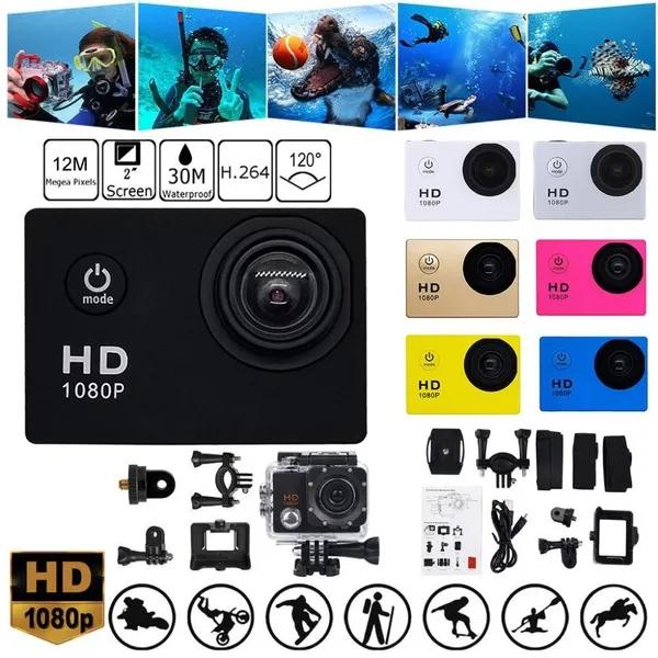 1080P HD Venkovní Akční Kamera 2,0palcový Displej Mini Sportovní Kamery 30M Vodotěsná DV Video Záznam s Cam pro Venkovní Akci