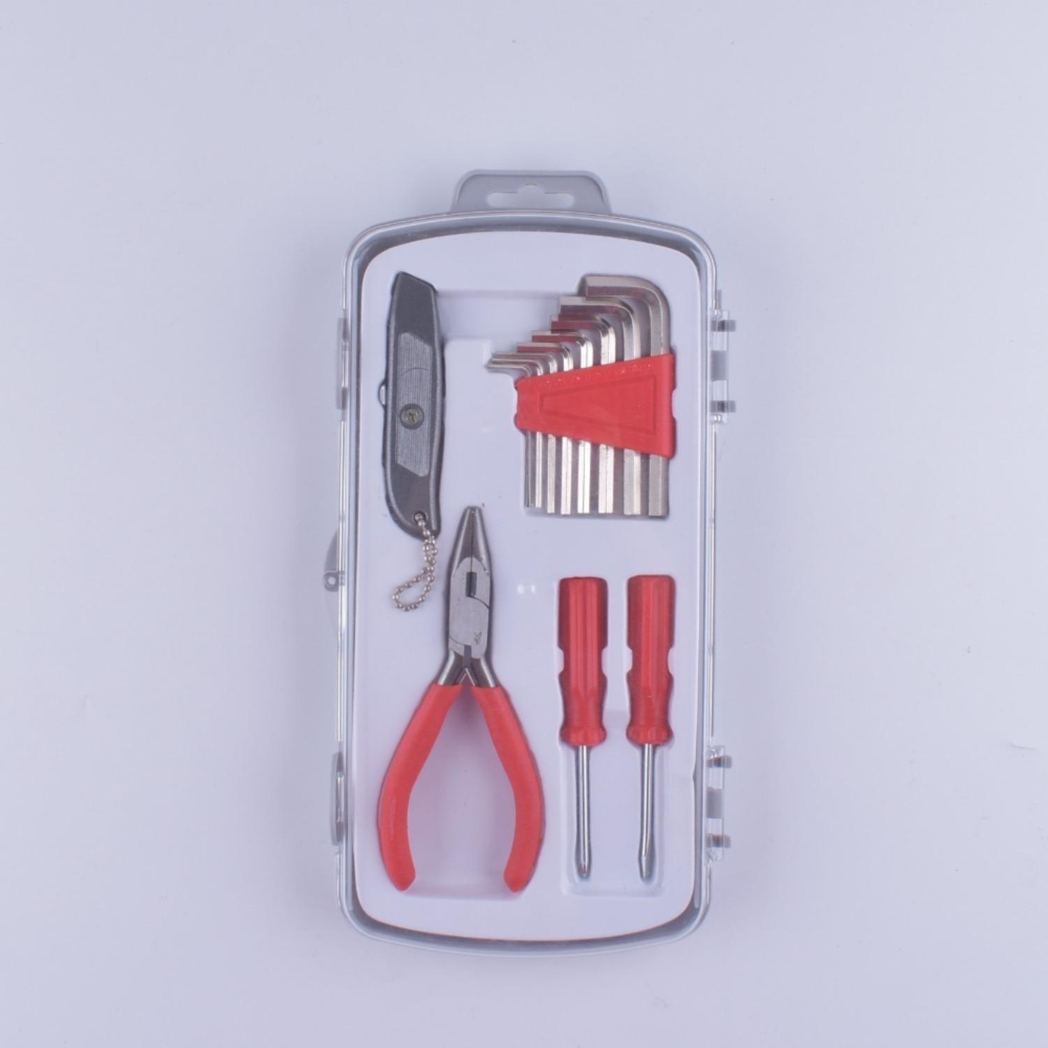 12PCS Mini Household Tool Set Wire Cutter Pliers Hex Key Knife Home Repair Kit 12PCS