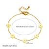 Gold Flower Charm Jewelry Set with Necklace Bracelet and Stud Earrings