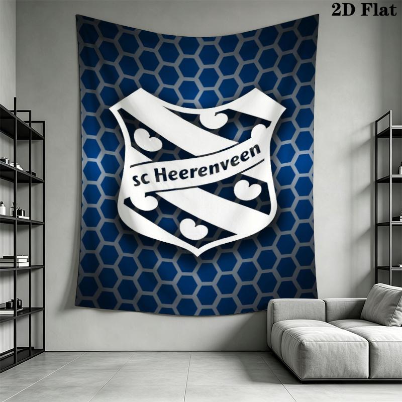 SC Heerenveen Wall Tapestry Aesthetic Wall Hanging Printed Fabric Blanket Decorative Tapestries for Bedroom Living Room Home Decor