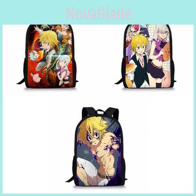 Seven Deadly Sins Student Backpack Cartoon Nylon Women Men Casual Book Bag
