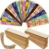 Wooden Blank Bookmarks DIY Wooden Craft Bookmarks Wooden Hanging Rectangular Blank Bookmark Decorations,Birthday Party Decoratio