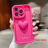 Personalized Custom Name Cute Love Heart Case For iPhone 16 15 14 13 12 11 Pro Max X XS 7 8 Plus Luxury Silicone Candy DIY Cover