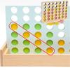 High-quality Wooden Connect Four Toy Interactive Game For Parent-child Bonding