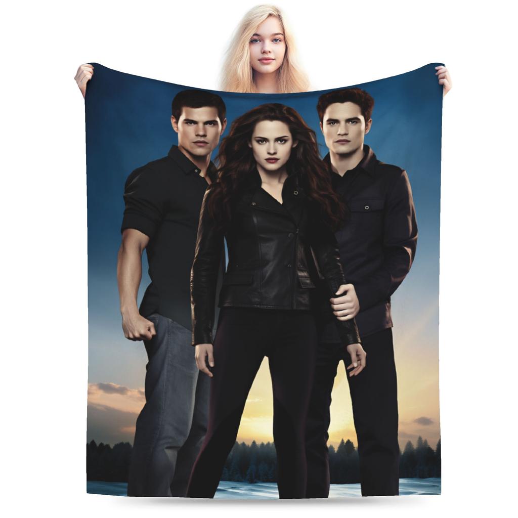 Decor Edward Plush Blanket Boy Girl The Twilight Saga Flannel Throw Blanket For Couch Bed Warm Design Quality Bedspread Gift