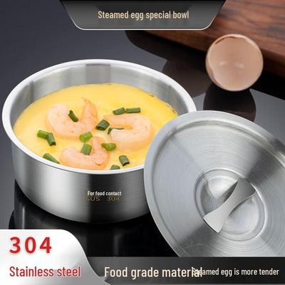 Newair 304 Stainless Steel Steaming Bowl with Lid for Egg Custard