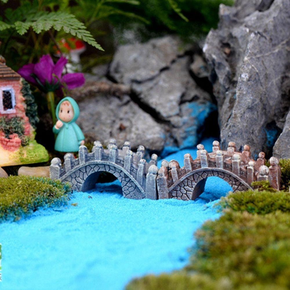 Micro-landscape Jiangnan Small Bridge Small Bridge Resin Bridge Miniatures Creative   Home Decor