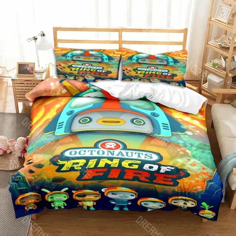 3D Print Anime Octonauts Bedding Set Twin Queen King Full Size Single Double Duvet Cover Pillowcase Bed Boys Girls Adults