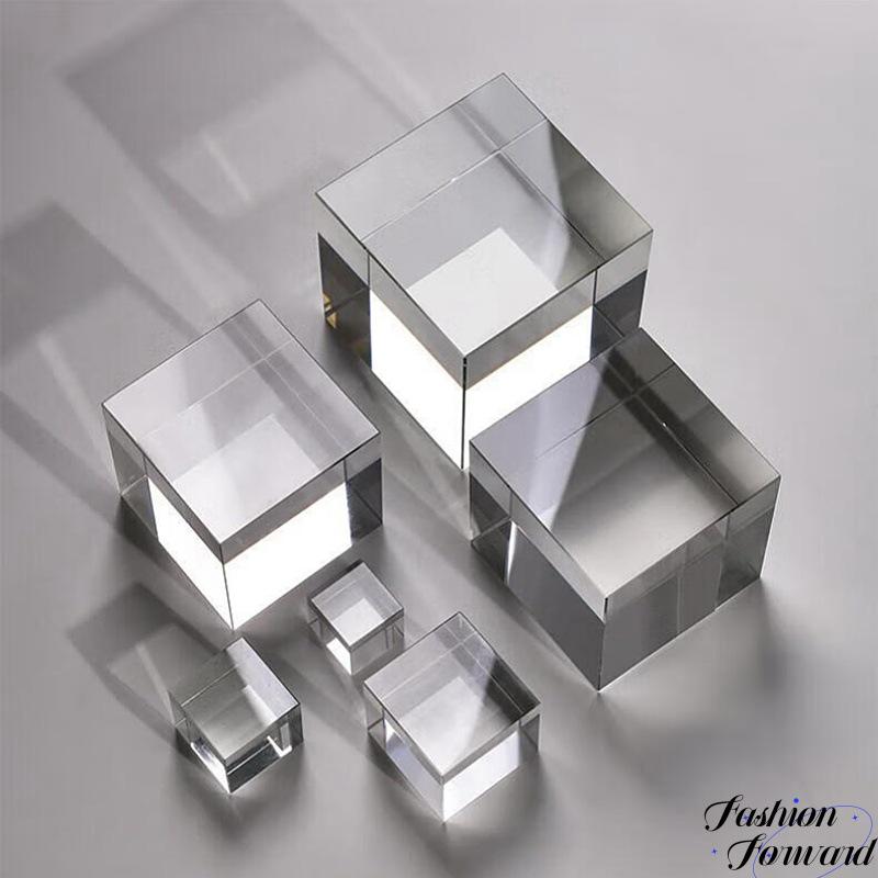 K9 Crystal Cubes: Customizable Transparent Craft Bases for Engraving 4cm x 4cm x 6cm