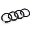 ABS Black Hood Front Bonnet Grill Rear Trunk Emblem Logo Badge Sticker Decal 4 Ring LogoFor F2 A3 A4 A5 A6 A7 Q2 Q3 Q5 Q8 TT