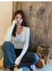 Langsha Women's V-Neck Thermal Sweater