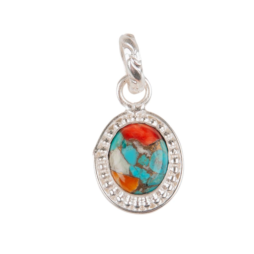 Spiny Oyster Gemstone 925 Sterling Silver Jewelry Pendant 1.20" Gift For Wife PP-7-38