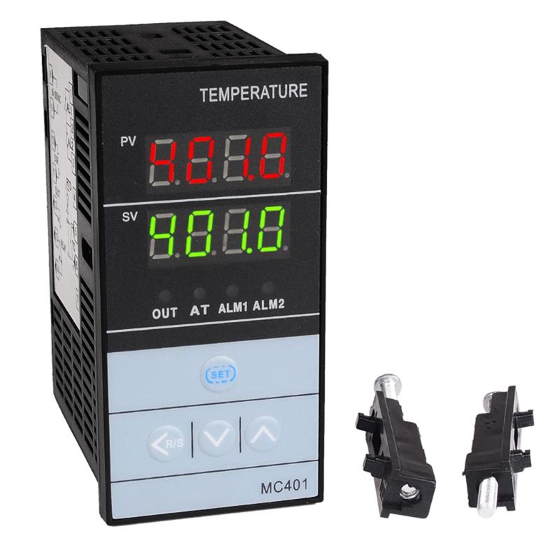 SSR Output PID Thermostat Temperature Controller ℃/℉ Fit for Universal Thermocouple Pt100 RTD Waterproof MC401 85-265VAC