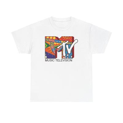 T-shirt Unisex Pesante in Cotone Vintage Pakistan Musica TV MTV Top Maglietta - Maglietta Grafica Retro Top
