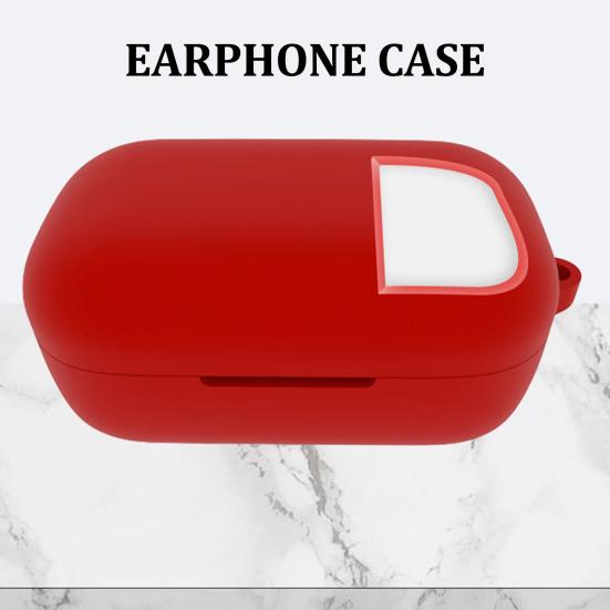 Earphone Case Dust-proof Bluetooth-compatible Earbuds Soft Silicone Cover with Carabiner for SENNHEISER MOMENTUM True 2