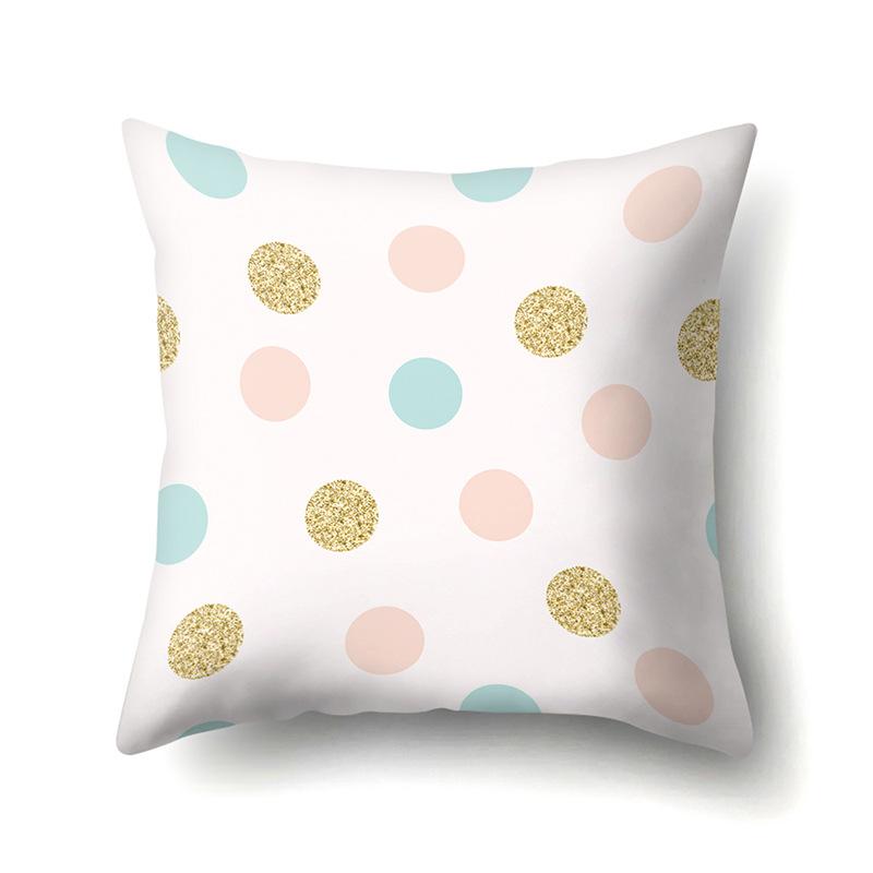 Ins Style Abstract Creative Polyester Pillow Case Car Decoration Home Printed Bedside Cushion Cover Pillow Case