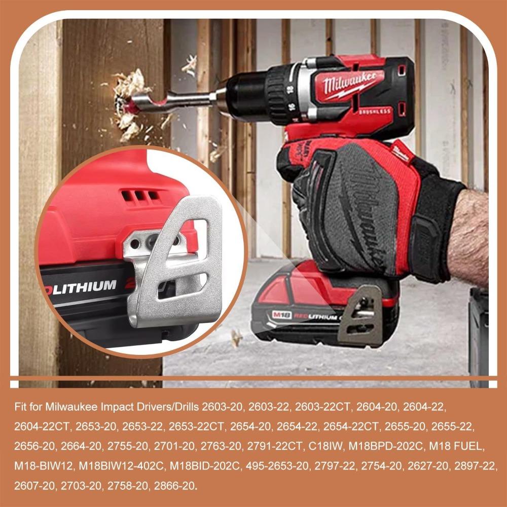 Electric Drill Belt Clip Hooks with Screw For Milwaukee Drills Impact Drivers Wrenches Belt Clip Hook Power Tools Accessories