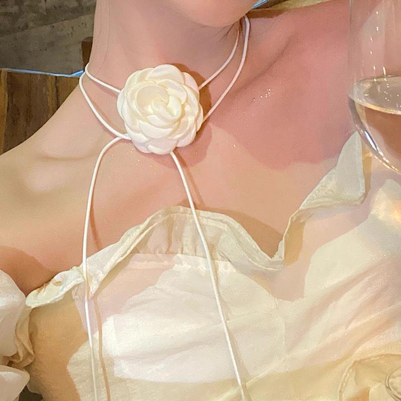 European & American Floral Velvet Rose Choker - Handmade Jewelry Clavicle Chain for Women
