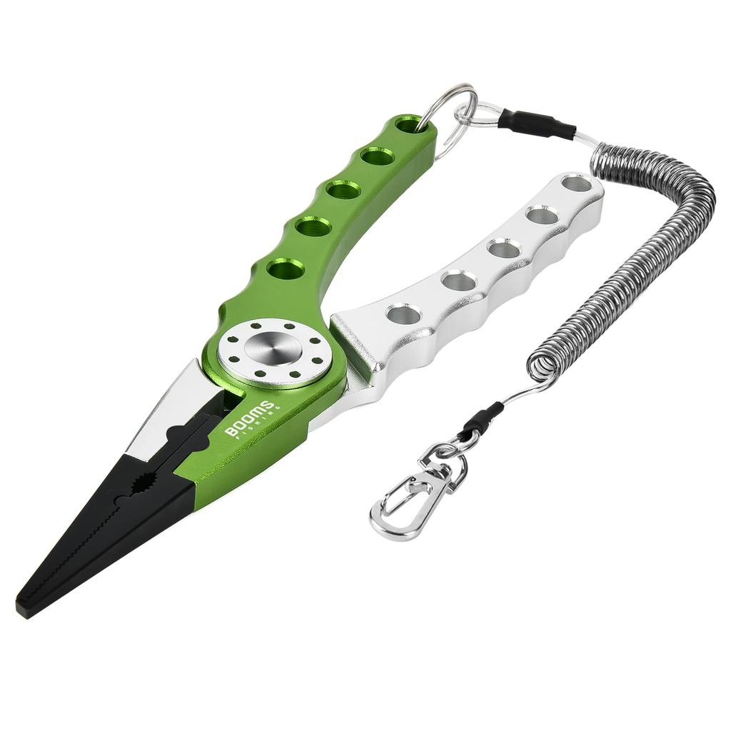 Booms Fishing X01 Fishing Fishing Needle Line Hook Aluminum with Butt Rope and Pliers Green Pliers, Pliers, Remover, Cutter, Remover, Multi-Function,