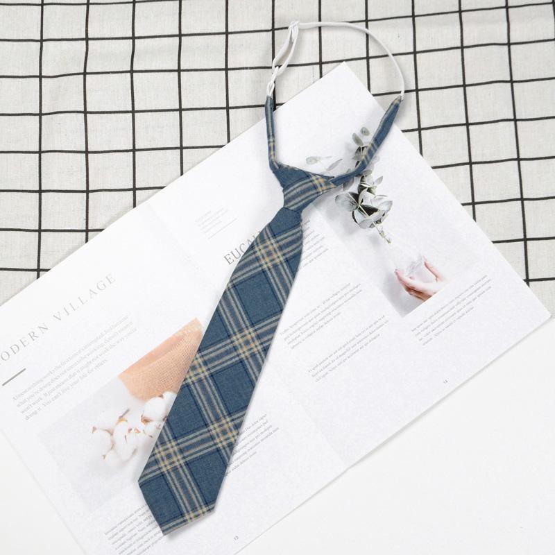 Childrens Tie With Solid Color Striped Check Pattern Polyester For School Uniforms