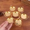 Jiuxing Plum Blossom Tea Candle Holder - Metal Tabletop Candle Stand, For Lotus Design, 9 Heads, Suitable For All Occasions
