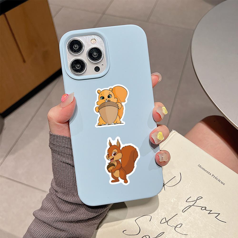 60 Cartoon Squirrel Graffiti Stickers - Cute Animal Decor for Phone, Guitar, Suitcase