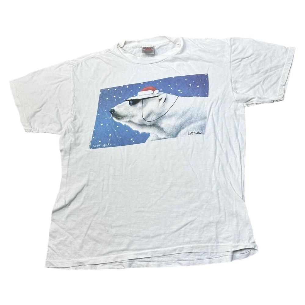 

Will Bullas Art Polar Bear Single Stitch T-shirt Wildlife Graphic 90s Mens 4XL