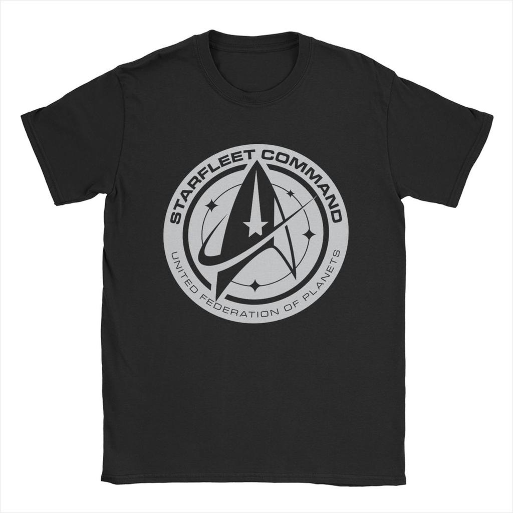 Tricou Stars Treks Discovery Federația Unită pentru Bărbați Tricouri din Bumbac Tricou cu Guler Rotund Mânecă Scurtă Îmbrăcăminte Grafică