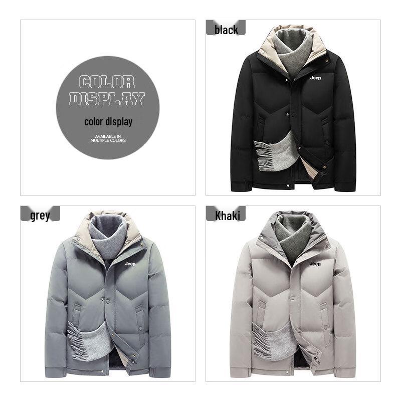 Jeep Men's Winter Stand-Collar Padded Jacket