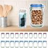 laffeya 20 Reble Mason Jar Bags for Cookies, Nuts, Candies, Great for Picnics, Camping, Sealable Spice Storage Bags