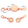 2 Set Chiusure Magnetiche a Blocco Terminali a Moschettone Estensori a Catena Convertitori per Connettori di Collane Braccialetti