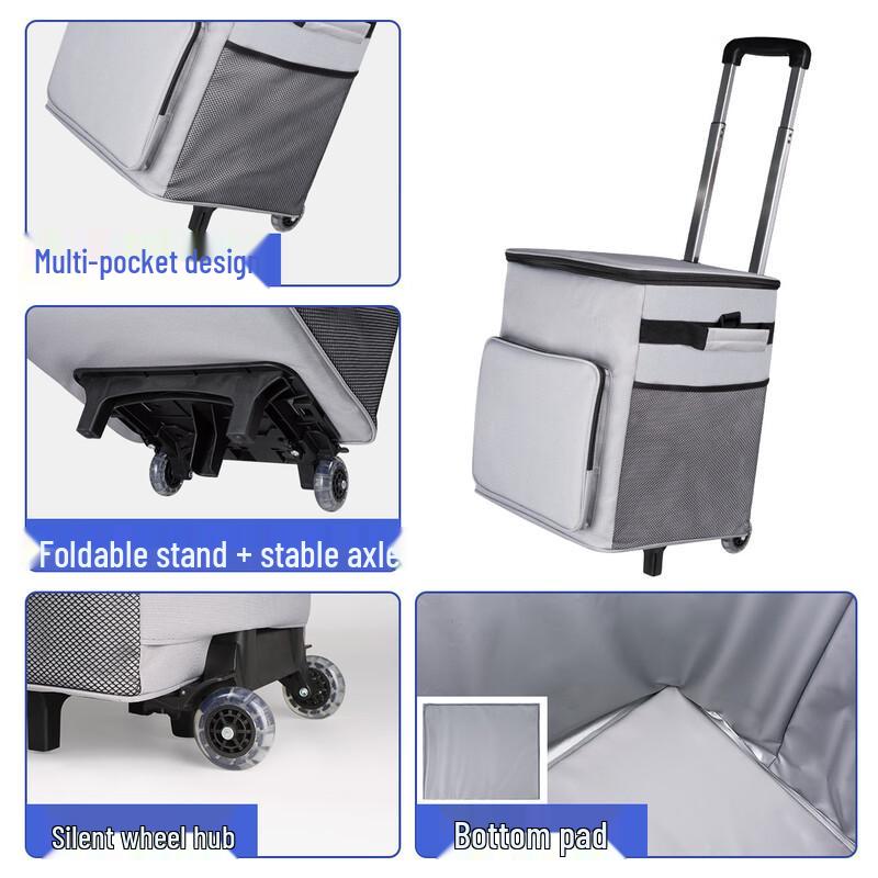 Oxford Cloth Portable Trolley Insulated Cooler Bag
