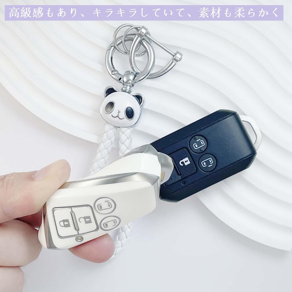 HOYZE Spacia Key Case, Compatible with Suzuki Spacia Custom, Flare Wagon, Key Cover, Solio