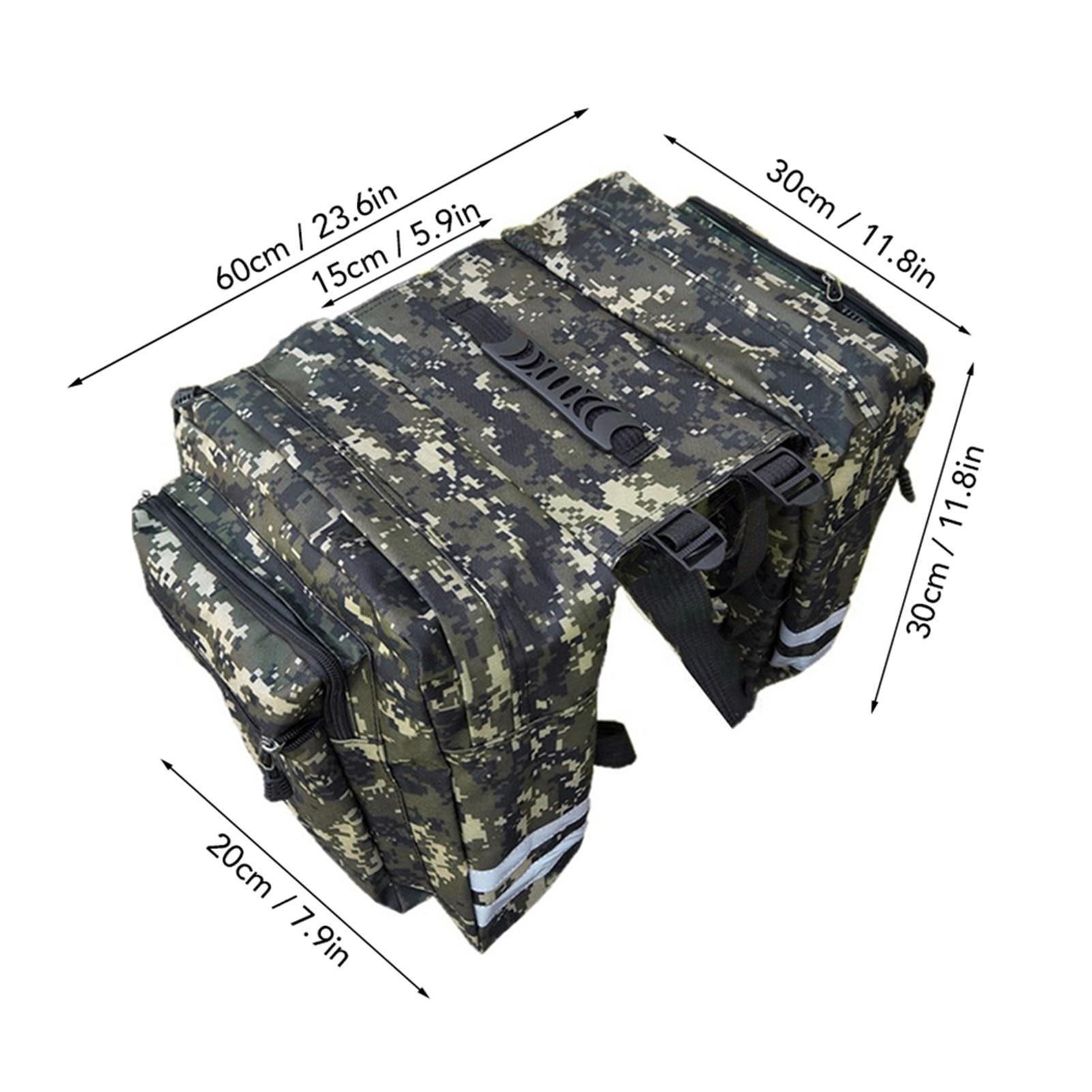 

Bicycle Rear Seat Bag Cycle Bike Rack Double Pannier Bag Grocery Storage Carrier Bag Pack