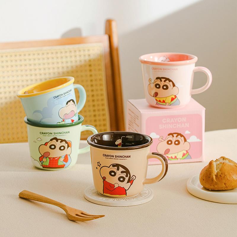 Cute Ceramic Mug Children with Scale Water Cup Couple Coffee Breakfast Cup Birthday Gift