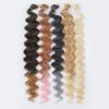 Crochet Hair 30inch 150g Boho Curly Wavy Braiding Hair Deep Water Ocean Wave Black Synthetic Bohemian Braids For Women Girls