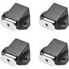 4pcs Touch Magnetic Latches Press Catch Latch for Cabinet Door Cupboard Black
