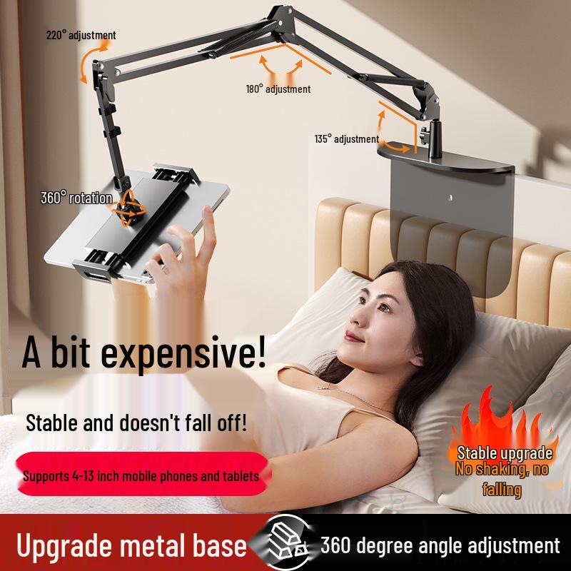 Adjustable Bedside Metal Holder for Phones and Tablets