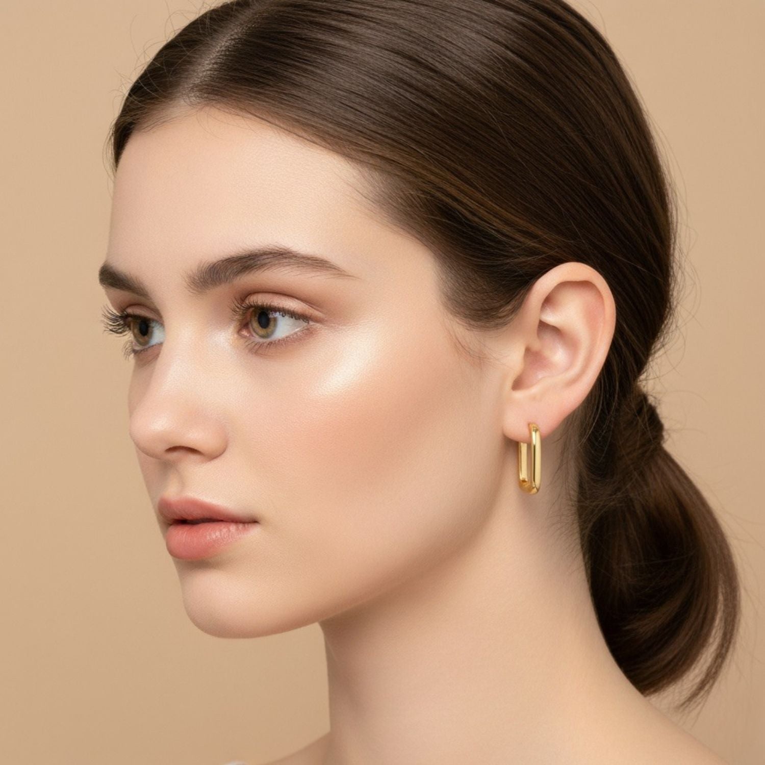 

Sleek Minimalist Hoop Earrings - Sterling Silver Gold Plated