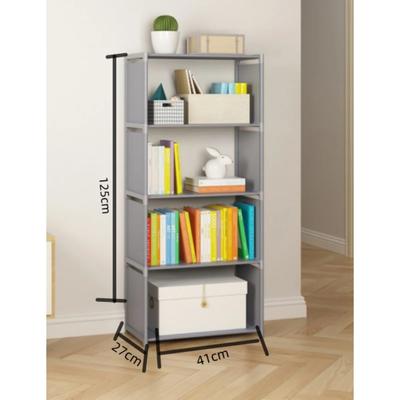 Simple Single Row Bookshelf for Storing Solid Metal Books and Miscellaneous Items, Suitable for Study and Household Use