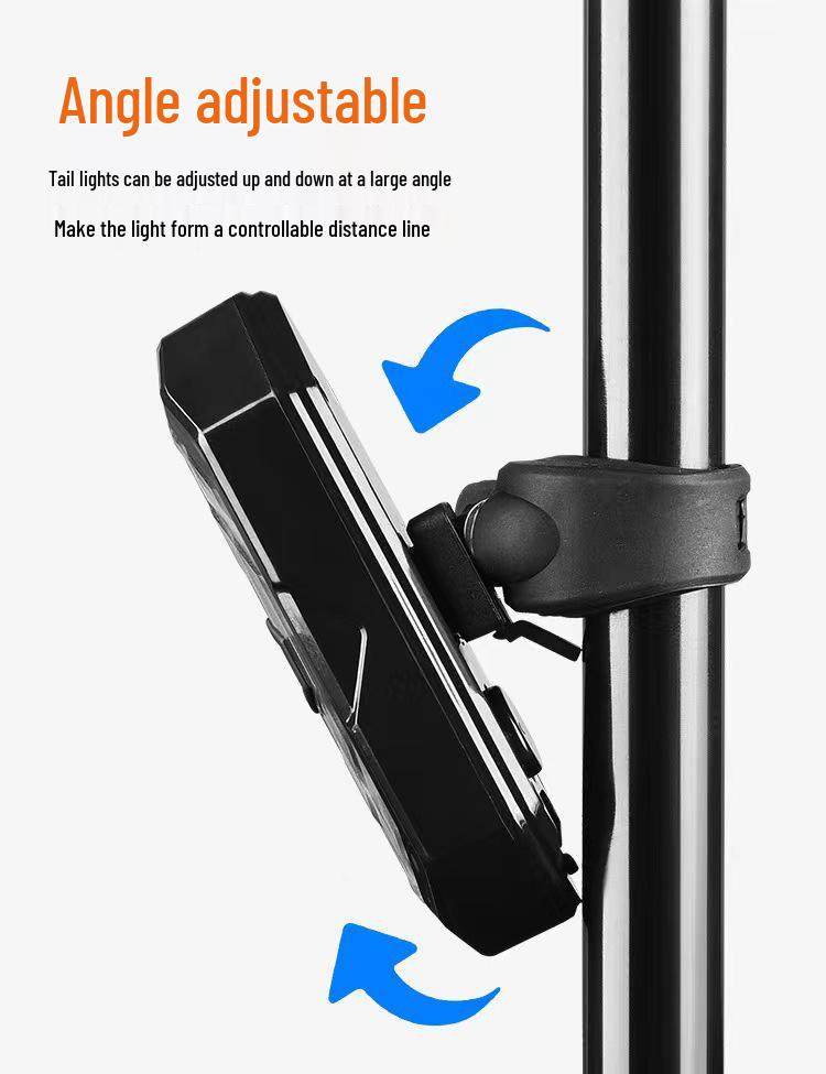 Uzaktan Sinyalli, Kornalı ve Su Geçirmez Tasarımlı USB Şarj Edilebilir LED Bisiklet Arka Lambası, Gece Sürüşü İçin