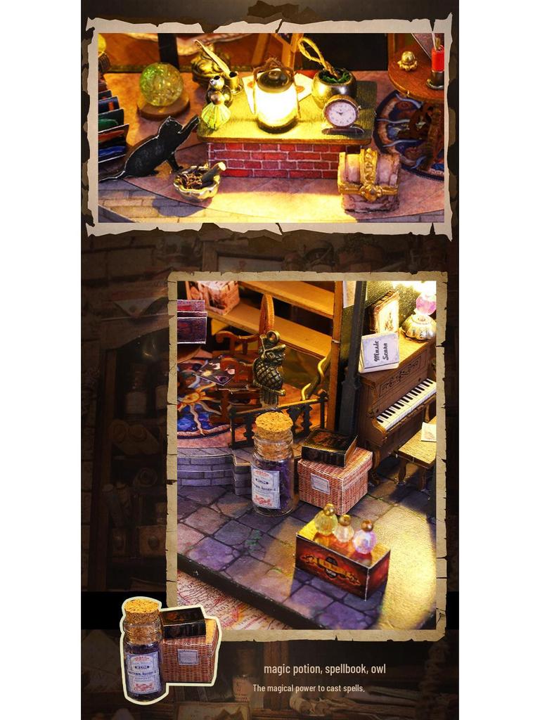 Jiate DIY Luna Magic House Model: Hand-Assembled Villa Ornament, Exquisite Decompression Gift for Adults.