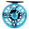 56 Fly Fishing Reel Aluminum Alloy Light Fishing Reel Waterproof with Release Button Fly Reel Blue
