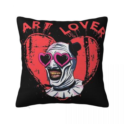 Terrifier Art The Clown Lover Pillowcase Printed Polyester Cushion Cover Decoration Pillow Case Cover Chair Zipper 45X45cm