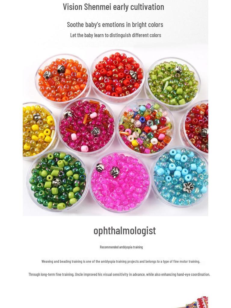 Children's DIY Beading & Weaving Bracelet Kit - Educational Jewelry Making Toys for Girls