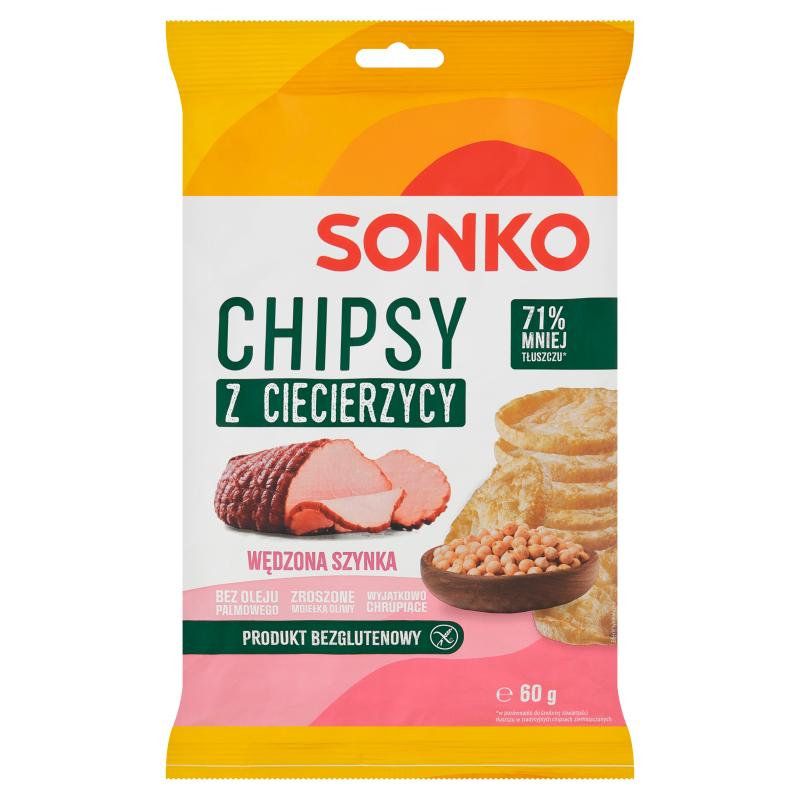Sonko Chipsy Z Ciecierzycy Wędzona Szynka 60 G