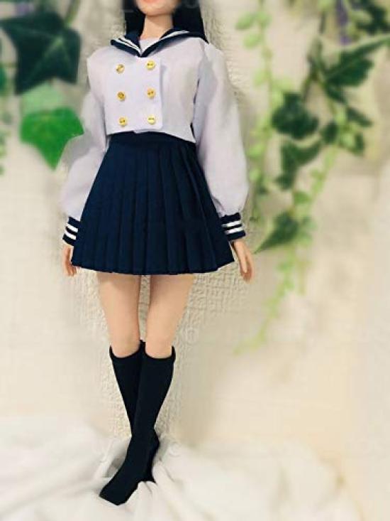 Skala preppy stil gymnasieflicka sjömansuniform och strumpor set för actionfigurer och huvud inte [TOYBARJAPAN] 1/6 (kropp ingår)
