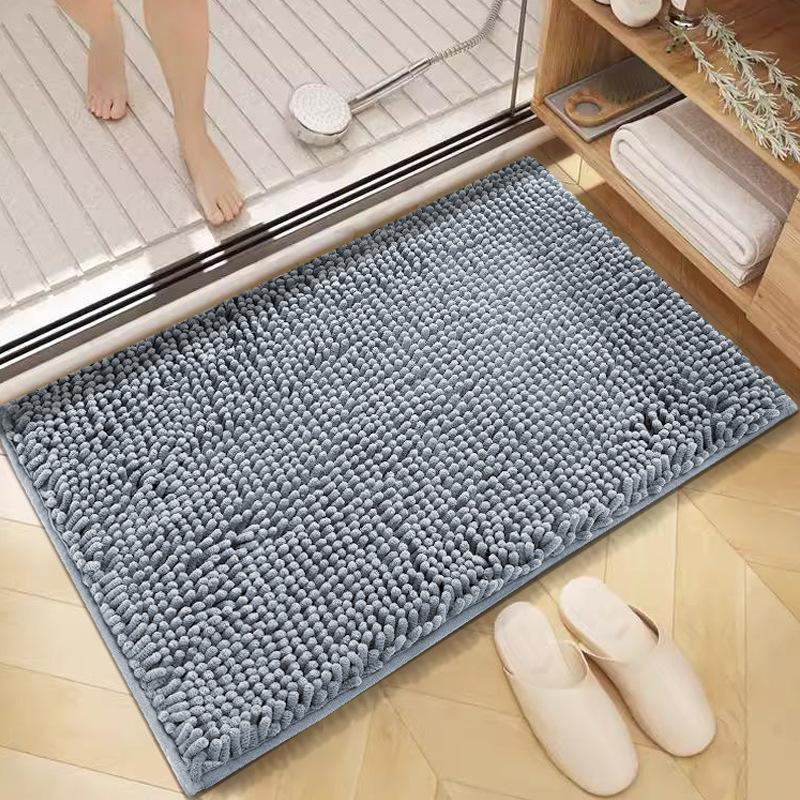 Bathroom Door Foot Mat Bathroom Anti-slip Mat Toilet Door Blanket Solid Color Bathroom Absorbent Floor Mat
